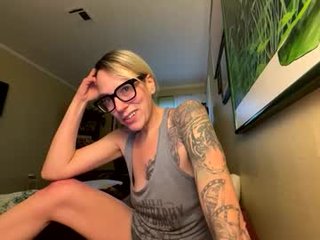 juneafterhours tattooed cam girl enjoying live fetish action with ohmibod