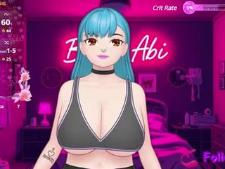 bustyabi cam babe with big tits in private live sex show with ohmibod