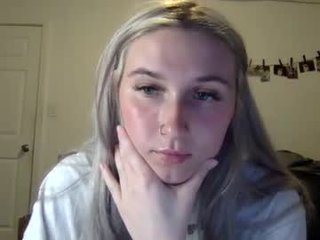 petiteblondie13 blonde teen cam babe plays with her tight asshole with ohmibod inside