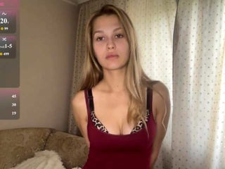 valeryborkin blonde cam girl with shaved pussy doesn't spare her booty